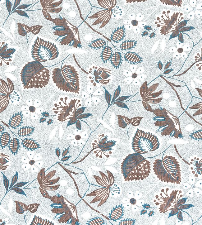 Indienne Hazel Fabric by Anna French Brown and Slate