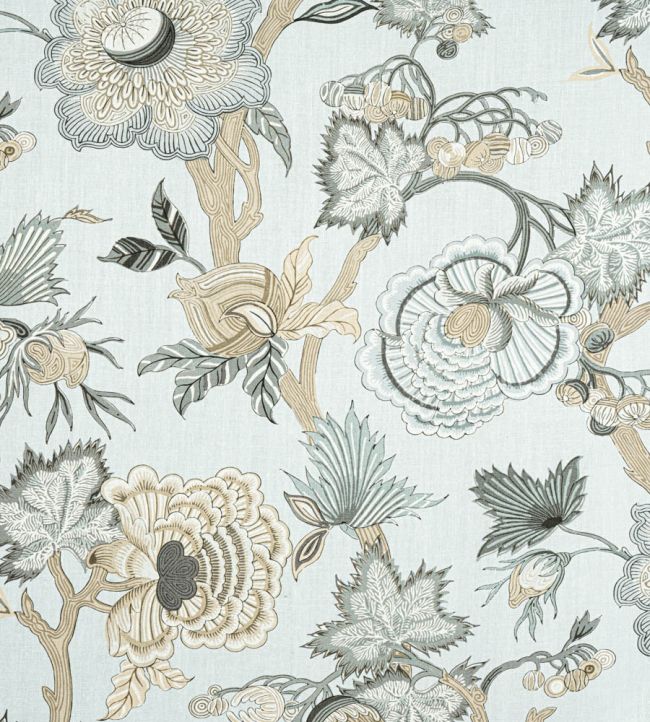 Indienne Jacobean Fabric by Thibaut Robins Egg