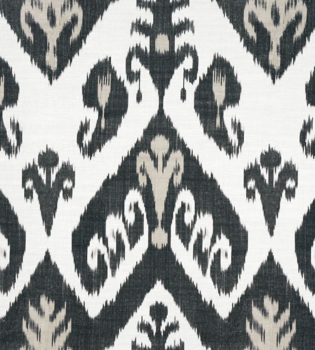 Indies Ikat Fabric by Thibaut Black