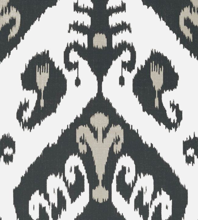 Indies Ikat Wallpaper by Thibaut Black