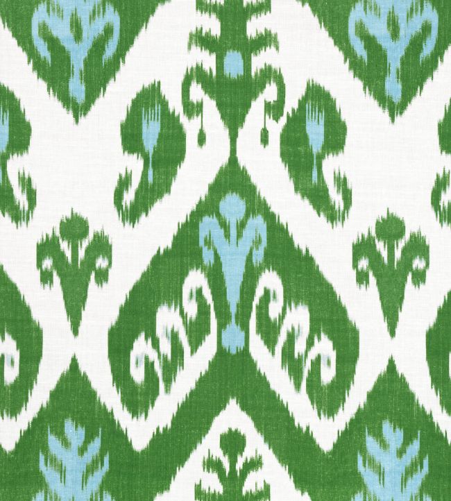 Indies Ikat Fabric by Thibaut Green