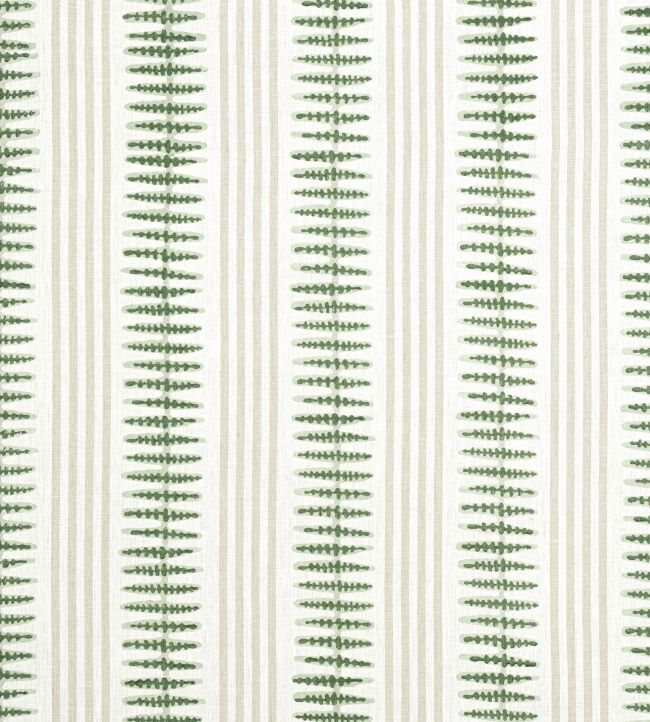 Indo Stripe Fabric by Thibaut Spruce