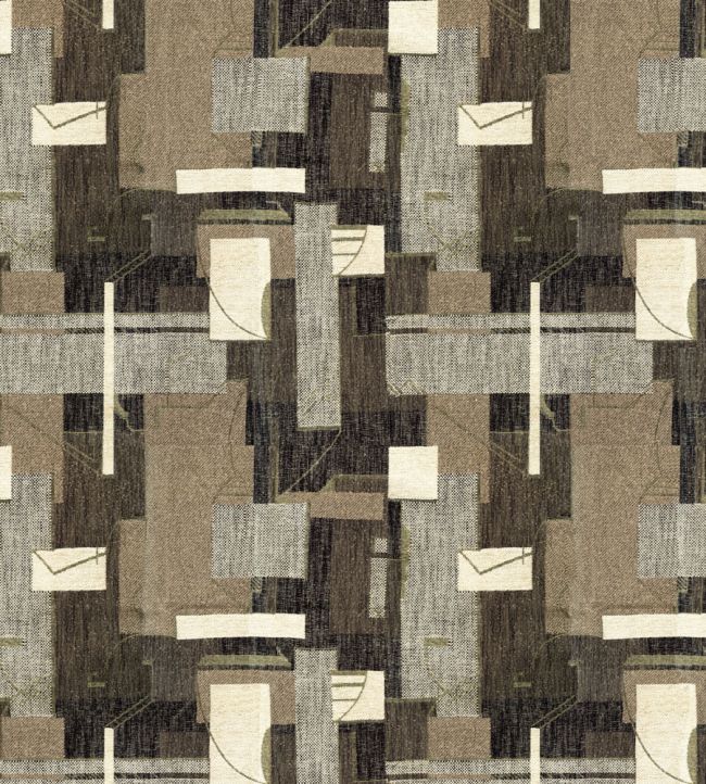 Indore Fabric by JORO T34-Black/Gold