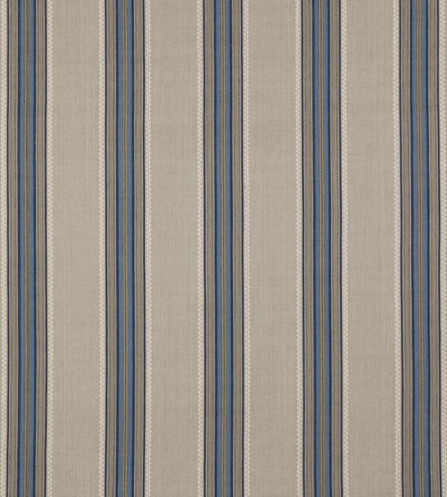 Indus Stripe Fabric by Jane Churchill Blue / Stone