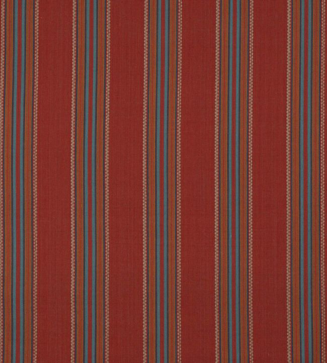 Indus Stripe Fabric by Jane Churchill Red