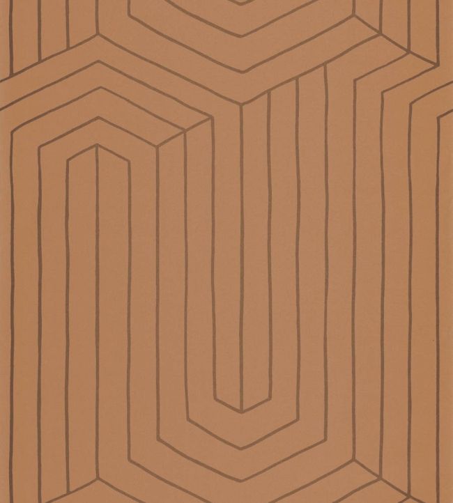 Infini Wallpaper by Caselio Camel Cuivre