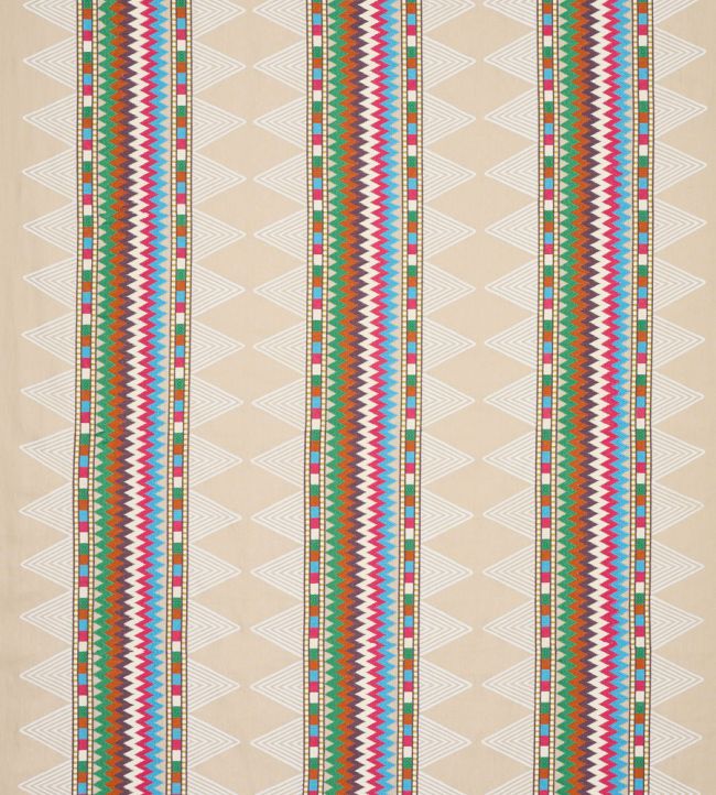 Inka Stripe Fabric by Jane Churchill Pink/Multi