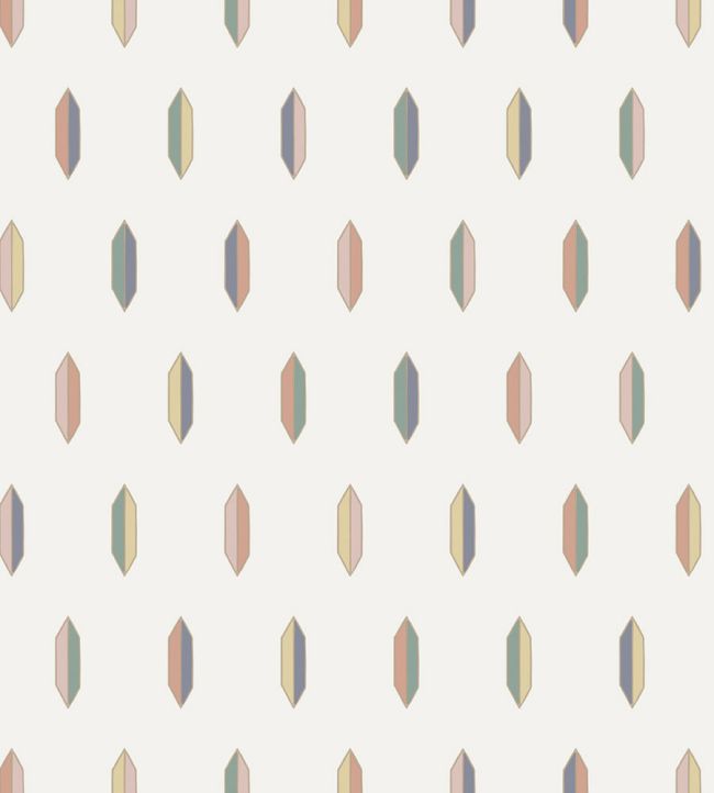 Inlay Wallpaper by Cole & Son Soft Multi & Gold on Cream
