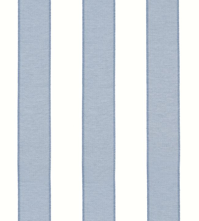 Intaglio Stripe Fabric by Thibaut Oxford Blue