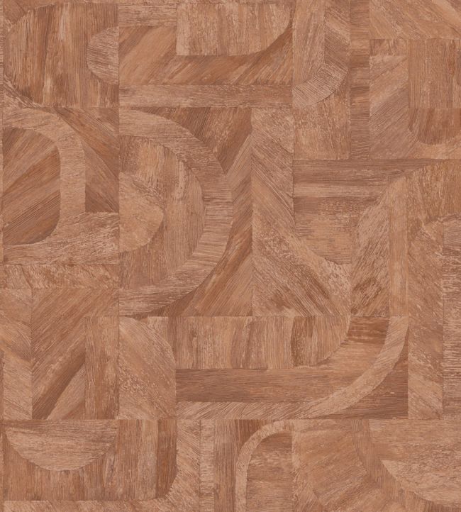 Intarsia Wallpaper by Casamance Terre De Sienne