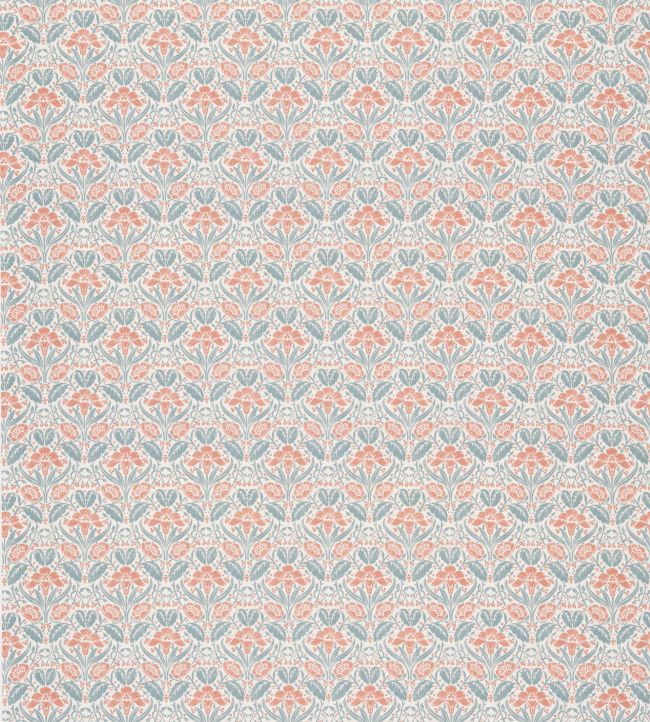Iris Meadow Cotton Fabric by GP & J Baker Teal