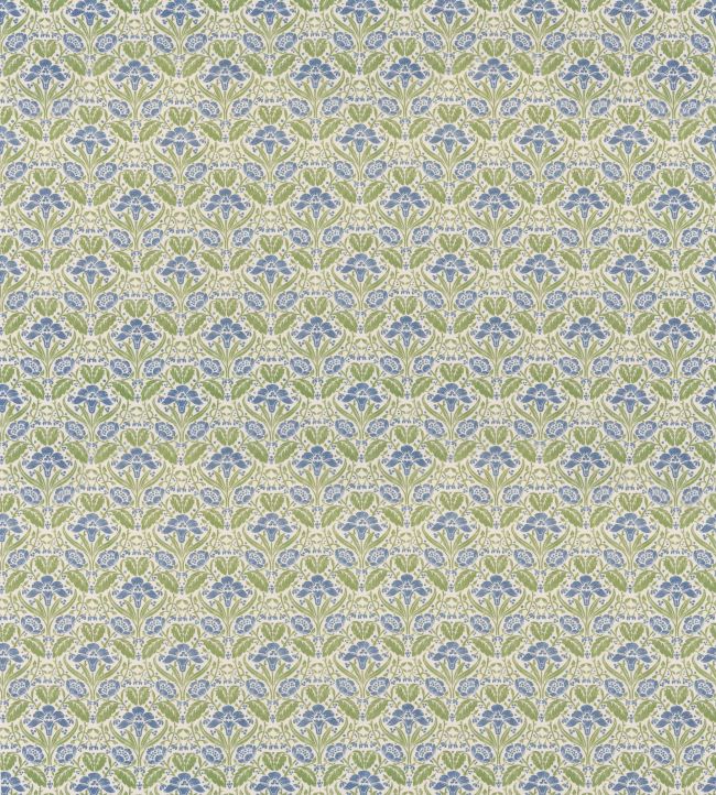 Iris Meadow Fabric by GP & J Baker Blue/Green