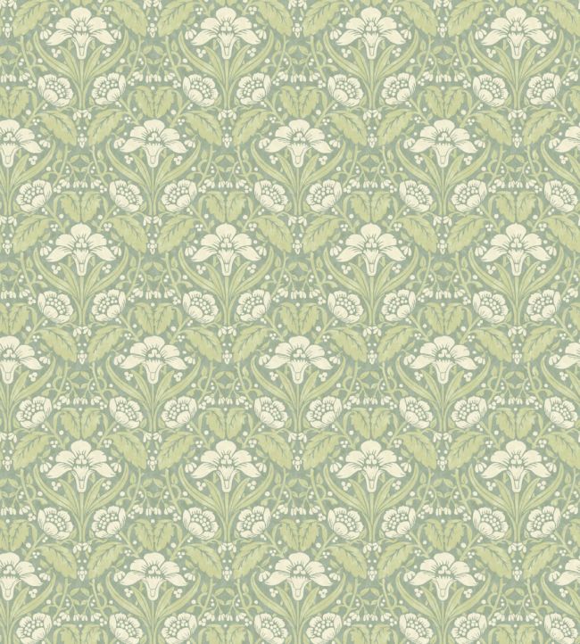 Iris Meadow Wallpaper by GP & J Baker Aqua/Green