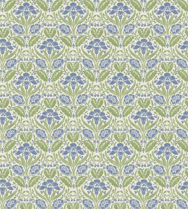 Iris Meadow Wallpaper by GP & J Baker Blue/Green