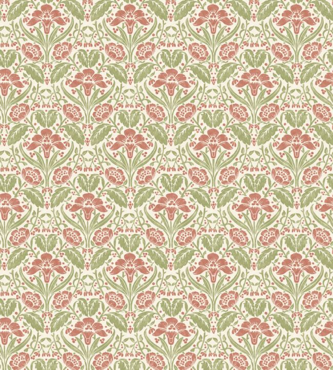 Iris Meadow Wallpaper by GP & J Baker Pink/Green
