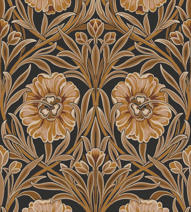 Isadora Wallpaper by Casamance Noir/dore
