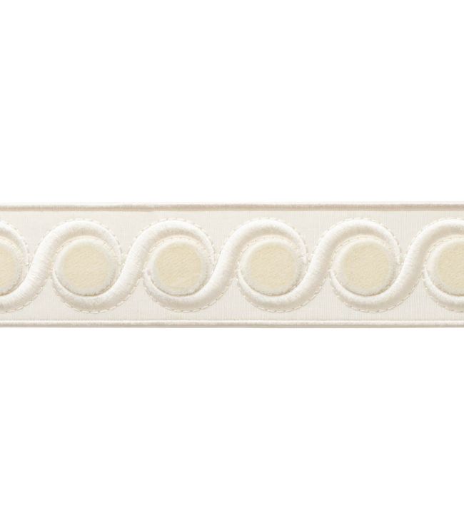 Isadora Velvet Border Trimming by Samuel & Sons Pearl