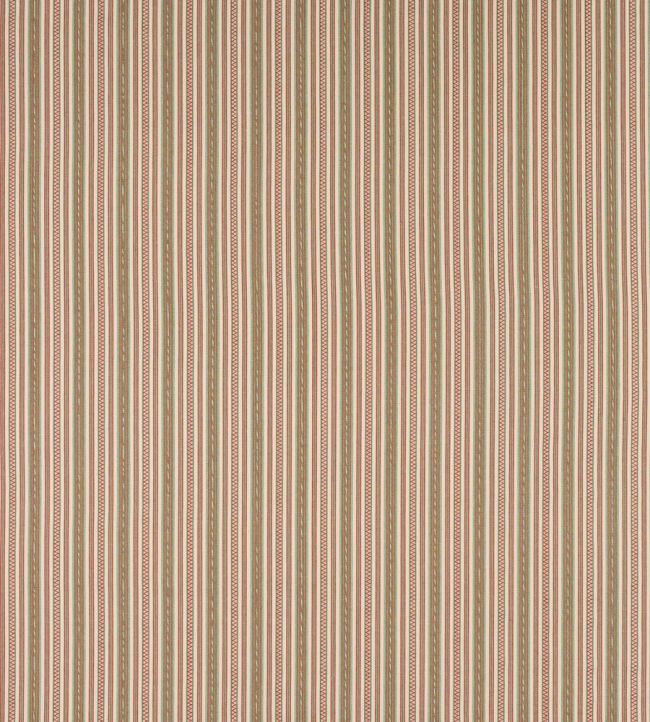 Ivo Stripe Fabric by Jane Churchill Red/Green