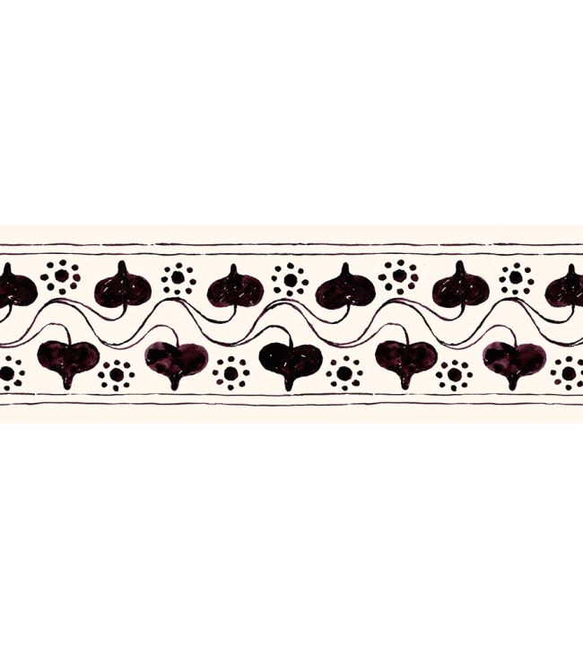 Ivy Chaplet Border Wallpaper by CommonRoom Wine
