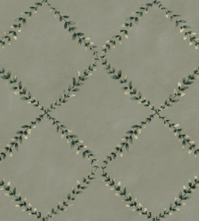 Ivy Garland Wallpaper by Coordonne Sage