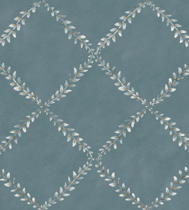 Ivy Garland Wallpaper by Coordonne Sapphire