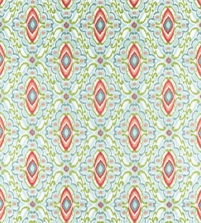 Ixora Fabric by Harlequin Sky / Cascade / Vermilion
