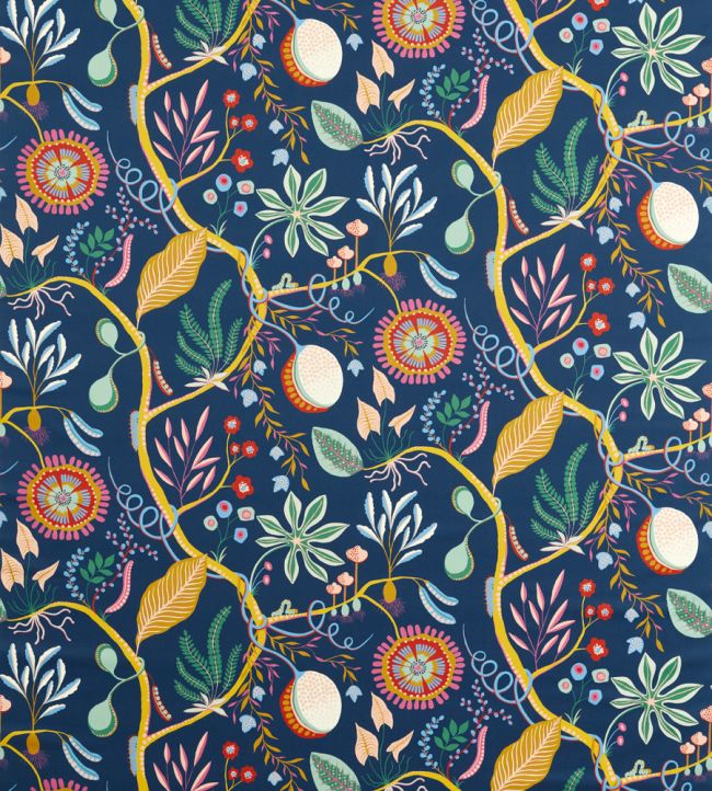 Jackfruit And The Beanstalk Fabric by Scion Midnight