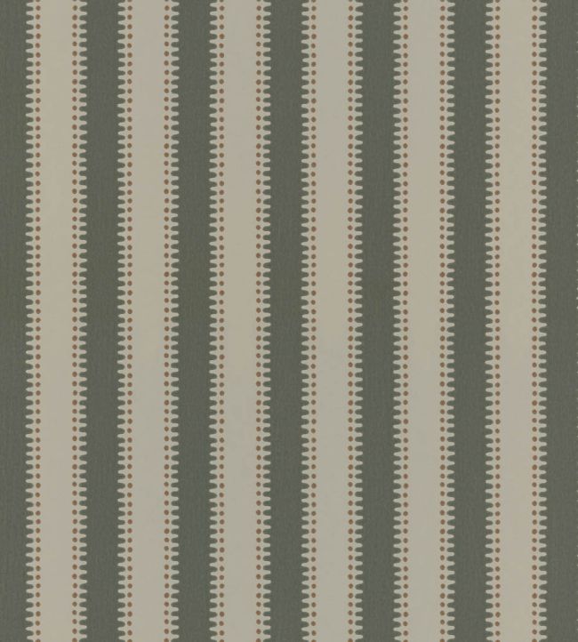 Jagged Stripe Wallpaper by Langelid Von Bromssen Dusty Olive
