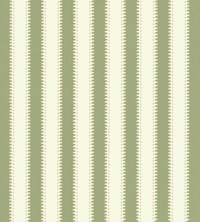 Jagged Stripe Wallpaper by Langelid Von Bromssen Leaf Green