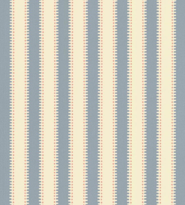 Jagged Stripe Wallpaper by Langelid Von Bromssen Sky Blue
