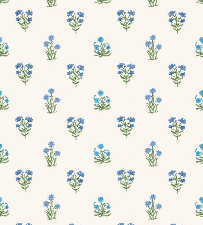 Jaipur Flower Wallpaper by DADO 02 Sapphire
