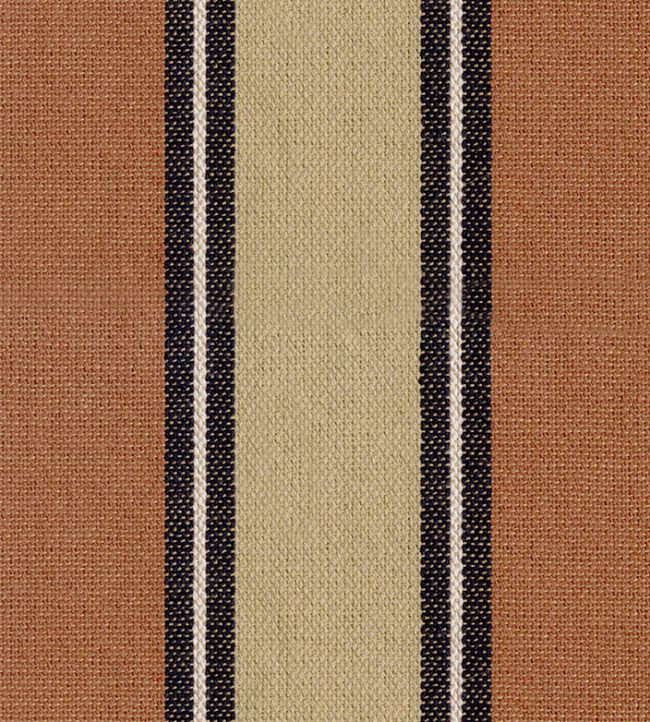 Jaipur Stripe Fabric by JORO Brick/Walnut