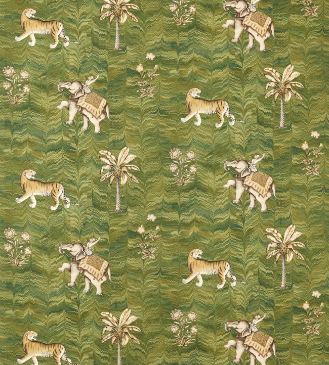 Jaipur Fabric by Zoffany Deep Moss