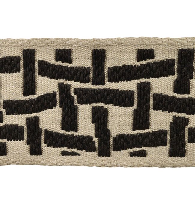 Jakarta Jacquard Braid 80mm Trimming by Houles Ebene