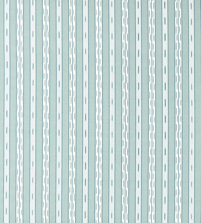 Jamdani Stripe Fabric by Sanderson Porcelain/Blue