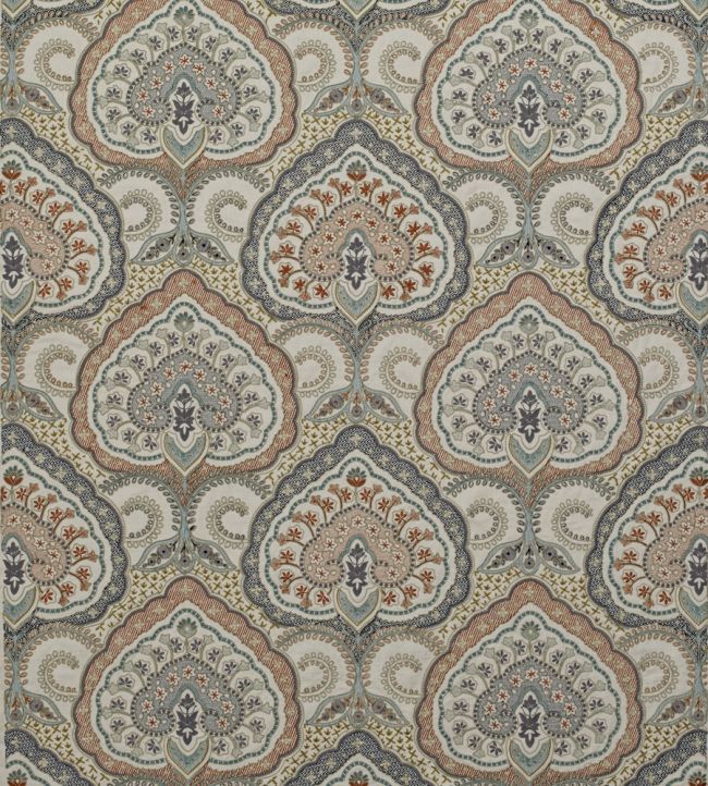 Fitzrovia Fabric by James Hare Blue Multi