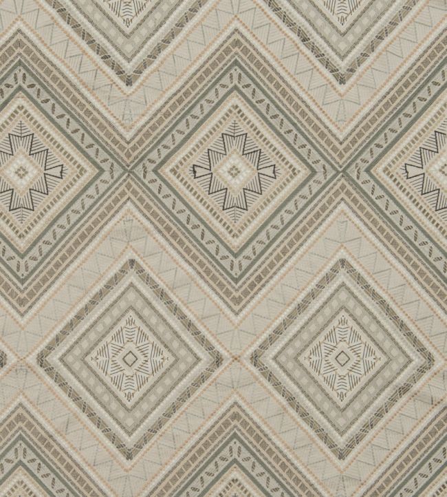 Fuji Fabric by James Hare Natural / Slate