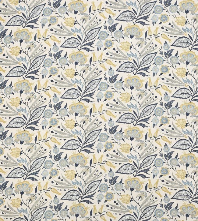 Amber Fabric by Jane Churchill Indigo/Yellow