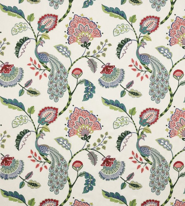 Jaipur Peacock Fabric by Jane Churchill Multi