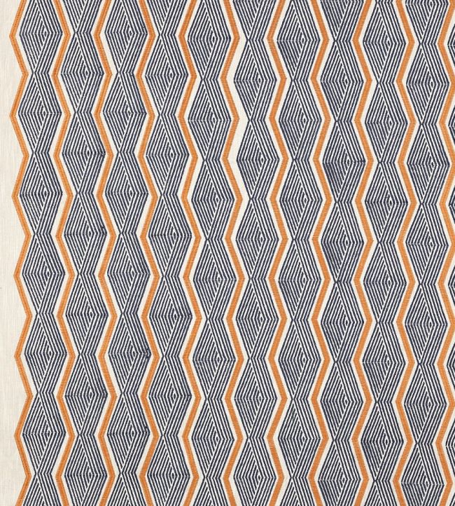Zhiri Fabric by Jane Churchill Indigo/Orange