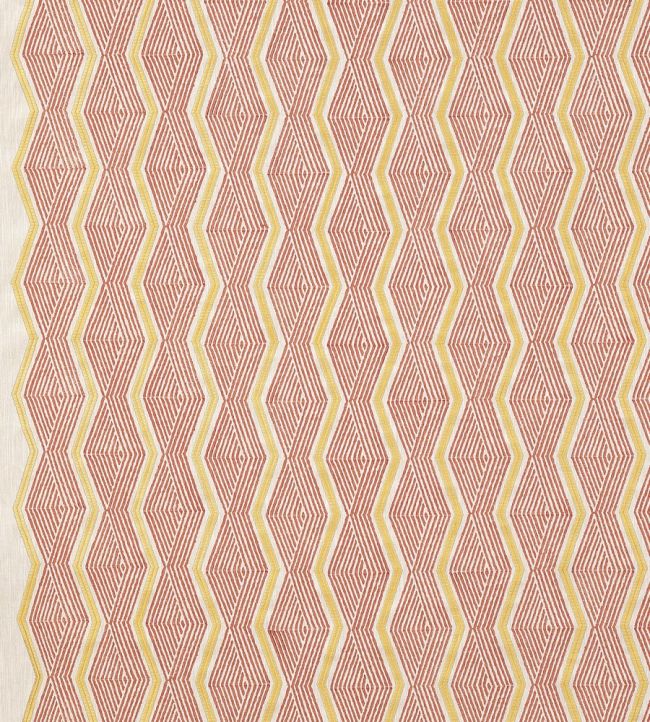 Zhiri Fabric by Jane Churchill Coral/Gold