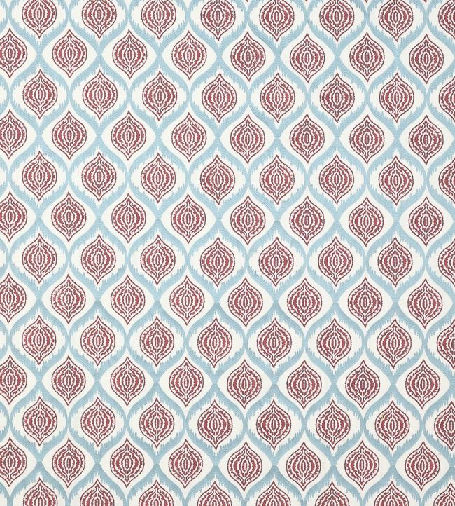 Avani Fabric by Jane Churchill Red/Aqua