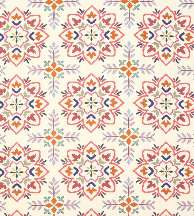 Chintal Fabric by Jane Churchill Red/Multi