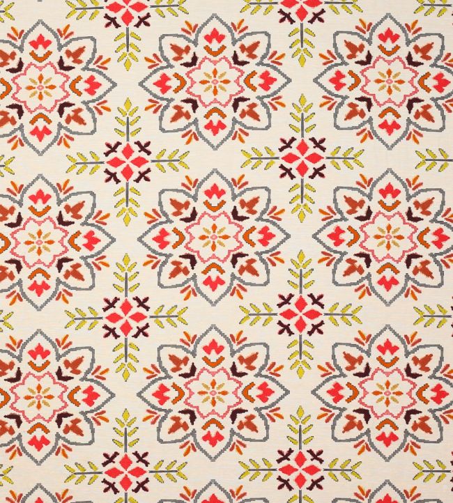Chintal Fabric by Jane Churchill Charcoal/Red