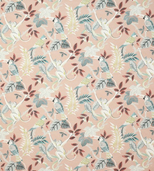 Indira Fabric by Jane Churchill Pink/Grey