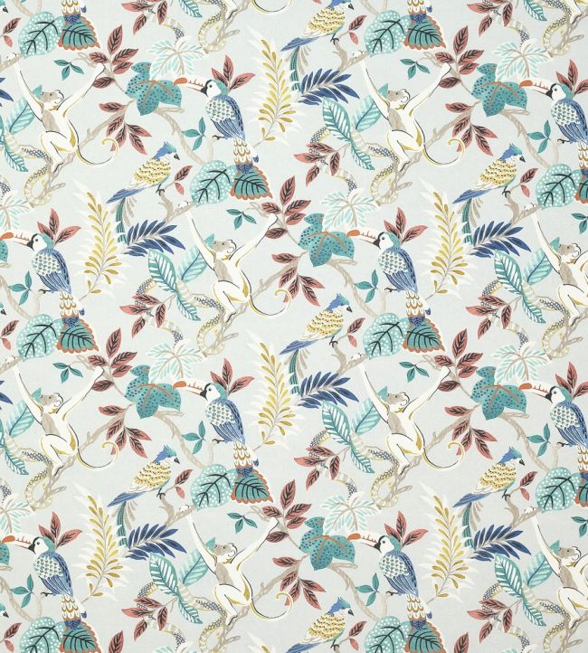 Indira Fabric by Jane Churchill Teal