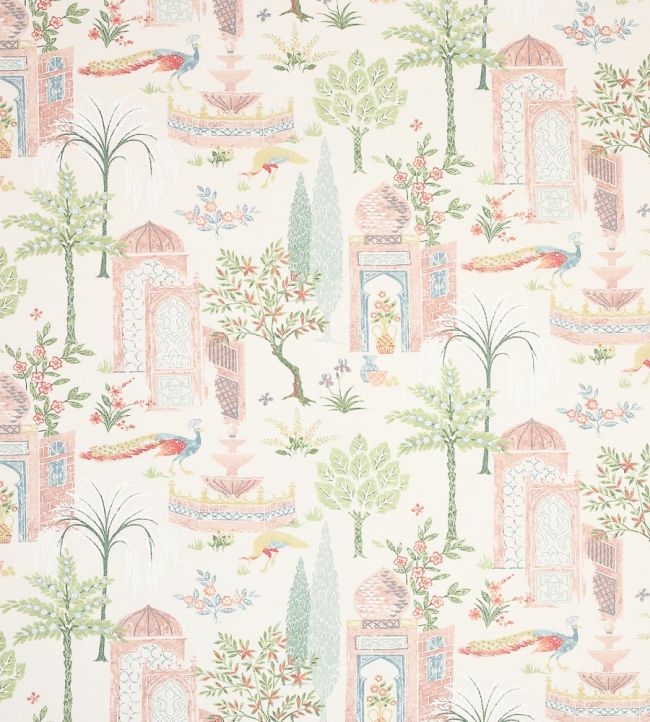 Persian Grove Fabric by Jane Churchill Pink/Grey