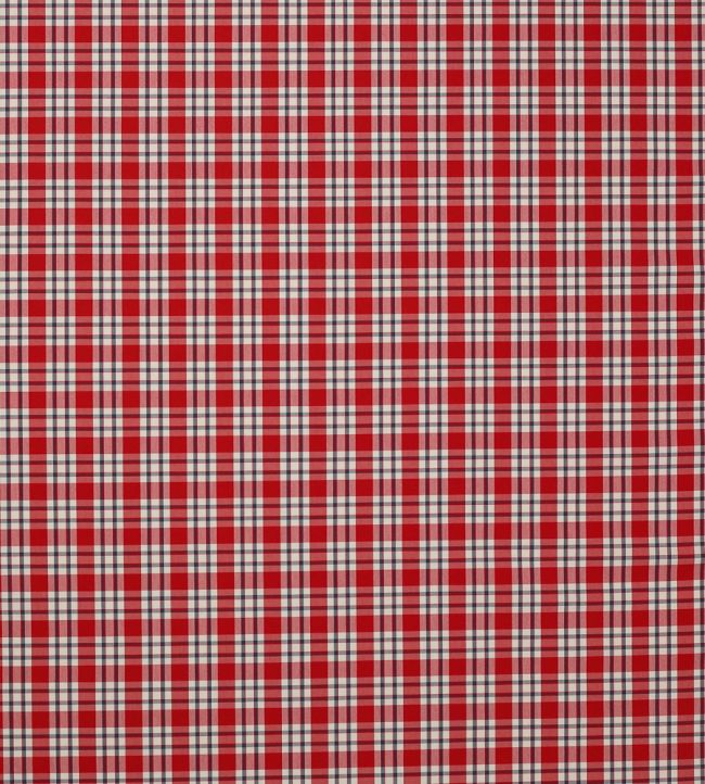 Talla Check Fabric by Jane Churchill Red/Navy