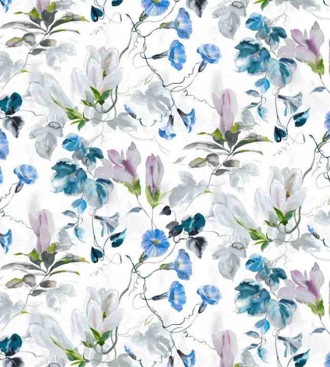 Japanese Magnolia Fabric by Designers Guild Cobalt