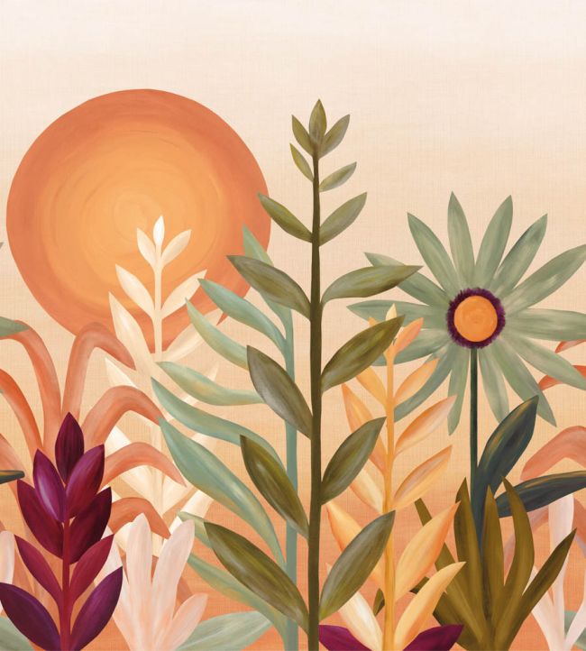Jardin de Cactus Mural by Casamance Multico